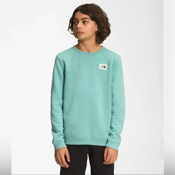 Boys The North Face Heritage Crew Wasabi Sweatshirt Size Med NEW WITH TAGS - Picture 1 of 8